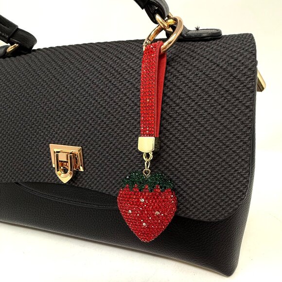 🎁Holiday Special! Strawberry Butterfly Handbag Charm - Picture 1 of 1